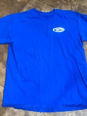 Drake Royal Blue Short Sleeve Crewneck Tee with White Logo